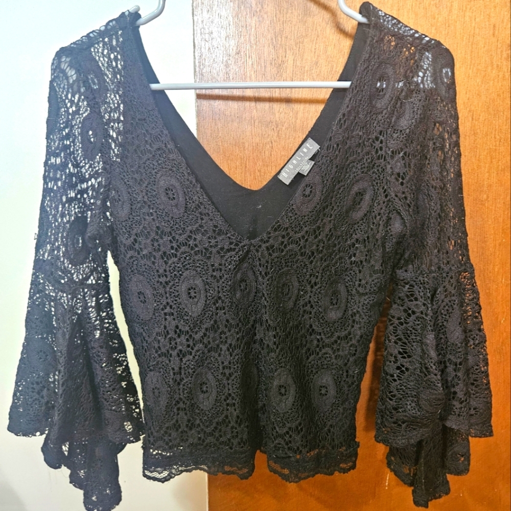 Highline Collective Black Lace Blouse size XS